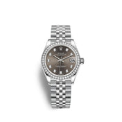 Datejust 31, Oystersteel, 18kt White Gold and diamonds, Ref# 278384RBR-0010