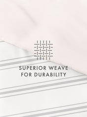 Comfort Canopy - 3 Piece Rose Desert Stripe Microfiber Duvet Cover Set with Shams for Twin Beds