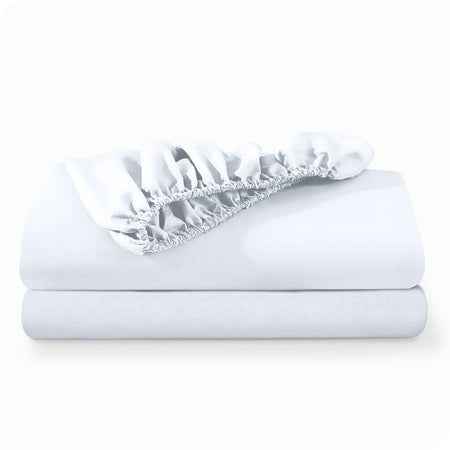 Bare Home 2-Pack Fitted Sheets - Premium 1800 Collection - Ultra-soft - Deep Pocket - Queen, White