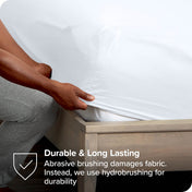 Bare Home 2-Pack Fitted Sheets - Premium 1800 Collection - Ultra-soft - Deep Pocket - Queen, White
