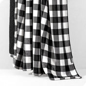 Bare Home Plush Sherpa Bed Blanket - Fluffy &amp; Soft - Reversible - Lightweight - Twin/Twin XL, Buffalo Plaid - White/Black