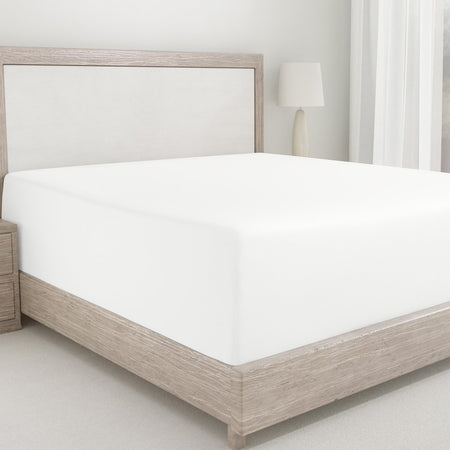California Design Den Full Fitted Sheet Only, Softest 400 Thread Count 100% Cotton Sateen, Deep Pocket, All-Around Elastic, Side Indicators - Creamy