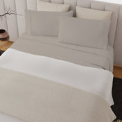 TENCEL™ Lyocell Queen Sheet Set, 500 Thread Count Temperature-Regulating, Ultra Soft &amp; Silky 4-Piece Set Taupe by Aireolux