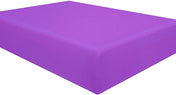 Amay 800TC Organic Cotton Twin Size Fitted Sheet ( 39X75 ) Fits Mattress Upto 12-15 inches, Purple Solid