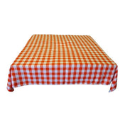 LA Linen Polyester Gingham Checkered 58 by 58-Inch Square Tablecloth, Lime and White