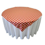 LA Linen Polyester Gingham Checkered 58 by 58-Inch Square Tablecloth, Royal Blue and White