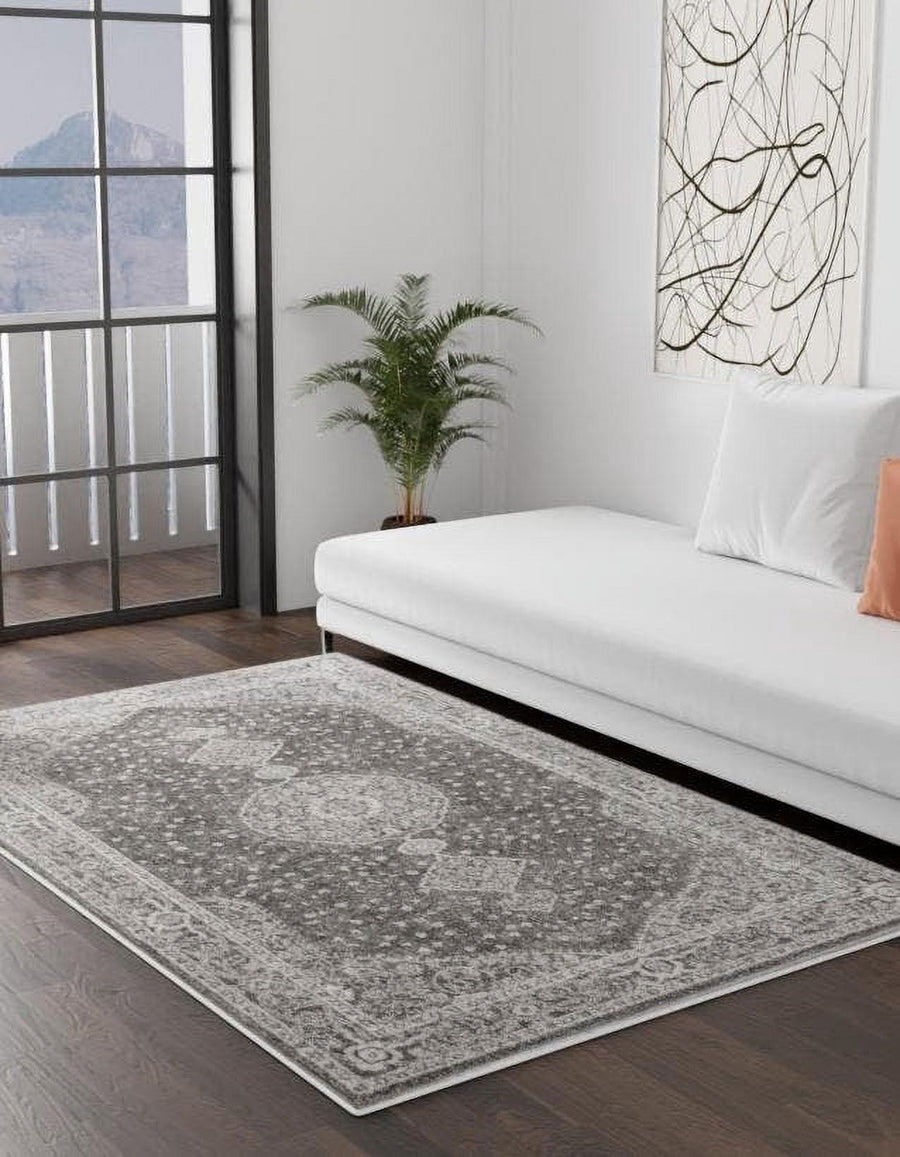 Unique Loom Midnight Bromley Rug , 3' 3" x 5' 3" ,Dark Gray