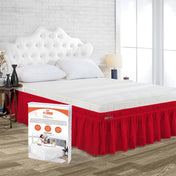SGI Bedding 16 Inch Wrap Around Bed Skirt | Microfiber Bed Skirt | Fade Resistant, Wrinkle Free, Anti-static, Decorative, Extra Storage Space