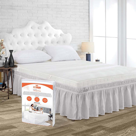SGI Bedding 16 Inch Wrap Around Bed Skirt | Microfiber Bed Skirt | Fade Resistant, Wrinkle Free, Anti-static, Decorative, Extra Storage Space