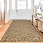 iOhouze Area Rug 4'x6' Washable Rugs with Rubber Backing Bedroom Rugs Natural Cotton Floor Carpet for Dining Room Kitchen Living Room Bedroom