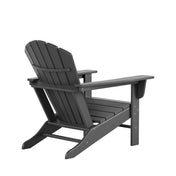 WestinTrends Dylan Adirondack Chairs Set of 2 with Side Table, All Weather Poly Lumber Outdoor Seating Patio Conversation Bistro Set, Seashell Curved