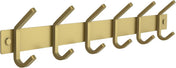 Brushed Gold Coat Rack Wall Mount with 6 Double Hooks for Hanging – 17 Inch Heavy Duty SUS304 Stainless Steel Rustic Coat Hooks – Hat, Clothes