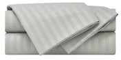 Mezzati Luxury 1800 Prestige Soft and Comfortable Collection Bed Sheets Set Cal King Striped Gray