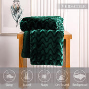 Whale Flotilla Faux Fur Sherpa King Size Blanket, Cozy Reversible Fuzzy Fluffy Plush Blankets with Stylish for Winter Fall, Warm and Soft, 90x104