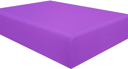 Amay 800TC Organic Cotton RV Short Queen Size Fitted Sheet ( 60X75 ) Fits Mattress Upto 18 inches, Purple Solid