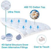 MERITLIFE Waterproof Mattress Pads, Full