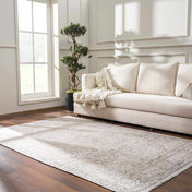 Hauteloom Holli Collection Antebi - Machine Washable Oriental Persian Hallway, Entryway, Kitchen Runner Rug - Neutral Vintage Distressed Boho Style