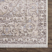 Hauteloom Holli Collection Antebi - Machine Washable Oriental Persian Hallway, Entryway, Kitchen Runner Rug - Neutral Vintage Distressed Boho Style
