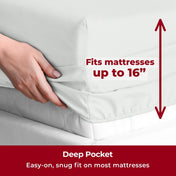Mellanni Sheet Set Hotel Luxury Brushed Microfiber, Deep Pocket Sheet, 3 Piece Twin Ivory