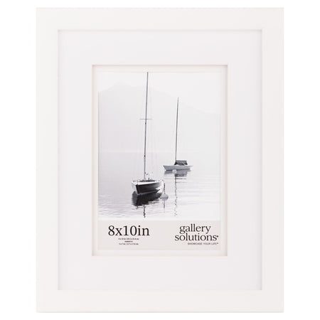Gallery Solutions 8"x10" Black Wall Mount/Tabletop Picture Frame - Perfect Fit for 5"x7" Photos - Versatile Mounting Options