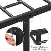 Renwick Jocelyn Modern Scroll Metal Platform California King Bed, Black