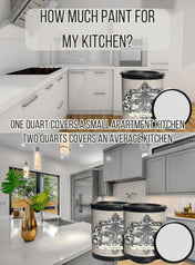 ALL-IN-ONE Paint, Putty (Light Taupe), 128 Fl Oz Gallon. Durable cabinet and furniture paint. Built in primer and top coat, no sanding needed.