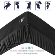 PiccoCasa Soft 190GSM Brushed Polyester 16" Deep Pocket Fitted Sheets Black Full
