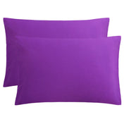 Flxxie 1800 Count Double Brushed Microfiber Envelope Pillowcases Set of 2, King, 20" x 36", Purple