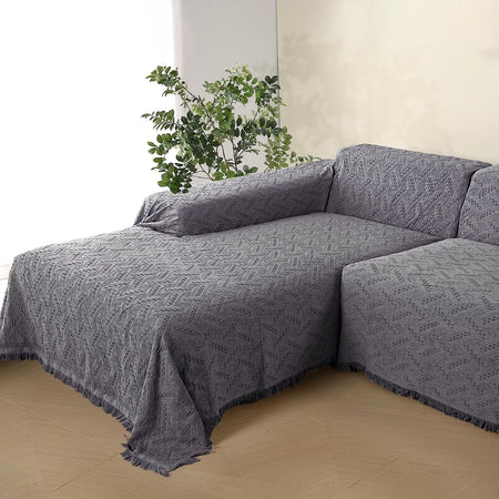 Sanmadrola Sofa Covers Sectional Couch Loveseat Covers Throw Sofa Cover Sofa Slipcover for Most Shape Sofas Decor Cotton Polyester Blend Thick Throw