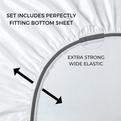 Amay 100% Cotton 600-Thread Count 4-PCs Sheet Set Easily Fit upto 21 Inch Deep Pockets Solid California King, White