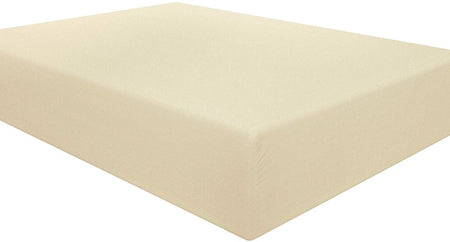 Amay 800TC Organic Cotton Split King Size Fitted Sheet ( 39X80 ) Fits Mattress Upto 12-15 inches, Beige Solid