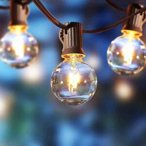 Better Homes & Gardens 20-Count G40 Clear Glass Globe Outdoor Patio String Lights