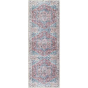 Better Homes & Gardens Persian Medallion Runner Washable Non-Skid Area Rug, Brick, 2'5" x 7'