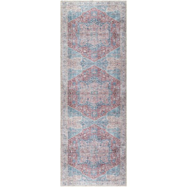 Better Homes & Gardens Persian Medallion Runner Washable Non-Skid Area Rug, Brick, 2'5" x 7'