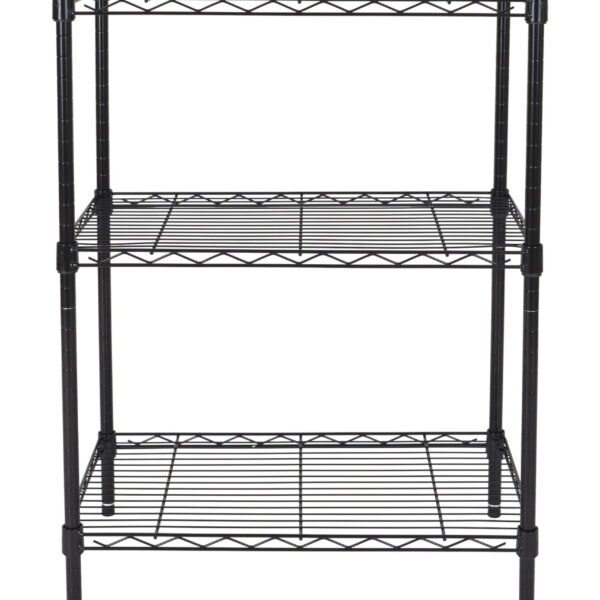 Hyper Tough Multipurpose 3-Tier Wire Shelving Rack, Black, 750 lbs Capacity