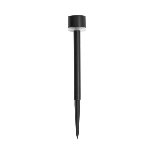 Mainstays Solar Powered Black Classic Halo Column LED Path Light and Landscape Light, 2 Lumens