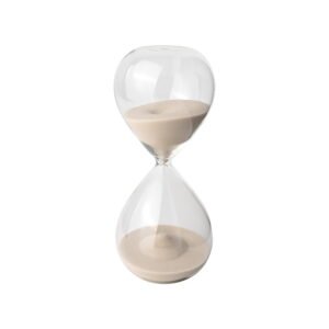 Mainstays Clear Glass Decorative Hourglass, 8"