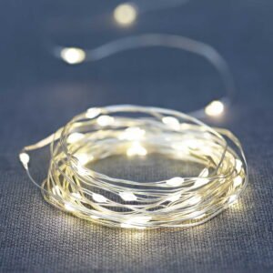 Mainstays Indoor 50-Count Battery-Operated LED Wire Lights, Warm White, 8 Modes
