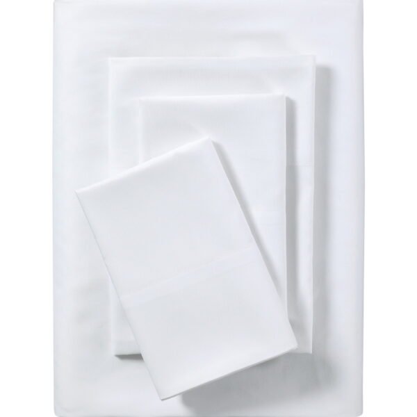 Mainstays Comfort Chill Microfiber Bed Sheet Set, Queen, Arctic White, 4 Piece