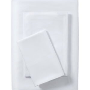 Mainstays Comfort Chill Microfiber Bed Sheet Set, Twin, Arctic White, 3 Piece