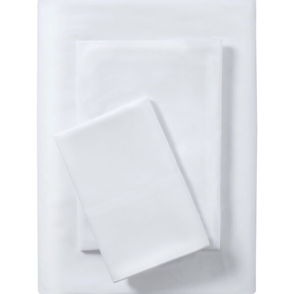 Mainstays Comfort Chill Microfiber Bed Sheet Set, Twin, Arctic White, 3 Piece