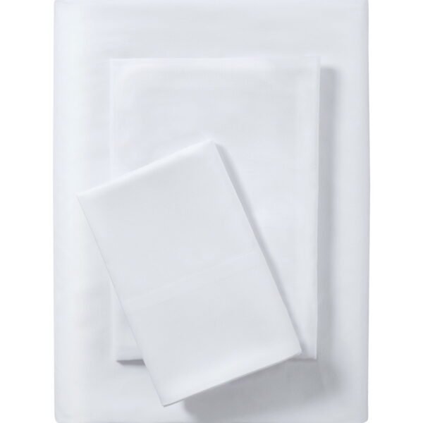 Mainstays Comfort Chill Microfiber Bed Sheet Set, Twin, Arctic White, 3 Piece