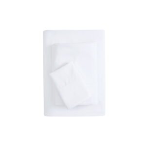 Mainstays Super Soft Brushed Microfiber Bed Sheet Set, Arctic White, Twin-XL, 3 Piece