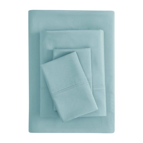Mainstays Super Soft Brushed Microfiber Bed Sheet Set, Blue Cameo, Queen, 4 Piece