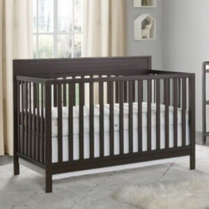 Oxford Baby Harper 4-in-1 Convertible Crib, Espresso Brown, GREENGUARD Gold Certified, Wooden Crib