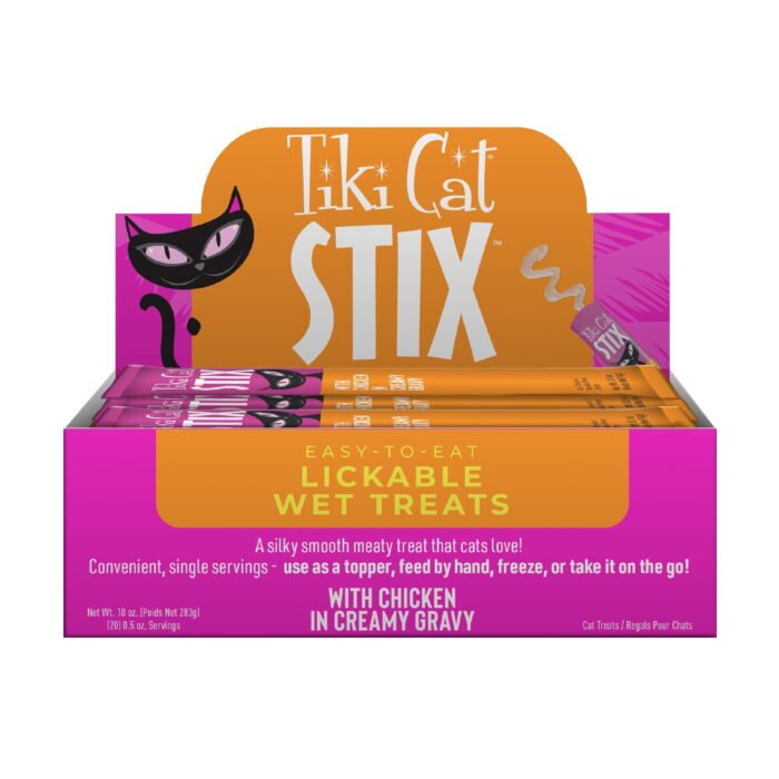 Tiki-Pets-Cat-Stix-Wet-Treats-Topper-Grain-Free-Lickable-Smooth-Blend-with-Chicken-in-Creamy-Gravy-20-Stix-10oz_d088547c-0920-43a8-9653-f99cc898cdb2.ca12d424fb6551fe426a1dd977195408.jpeg