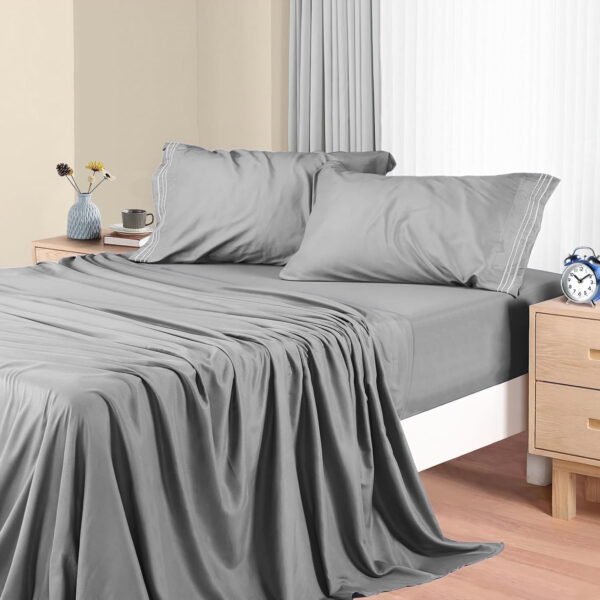 Twin Bed Sheets Set - Breathable & Ultra-Soft Sheets, Cooling & Wrinkle Free Bed Sheets for Sleepers, Deep Pockets up to 16"